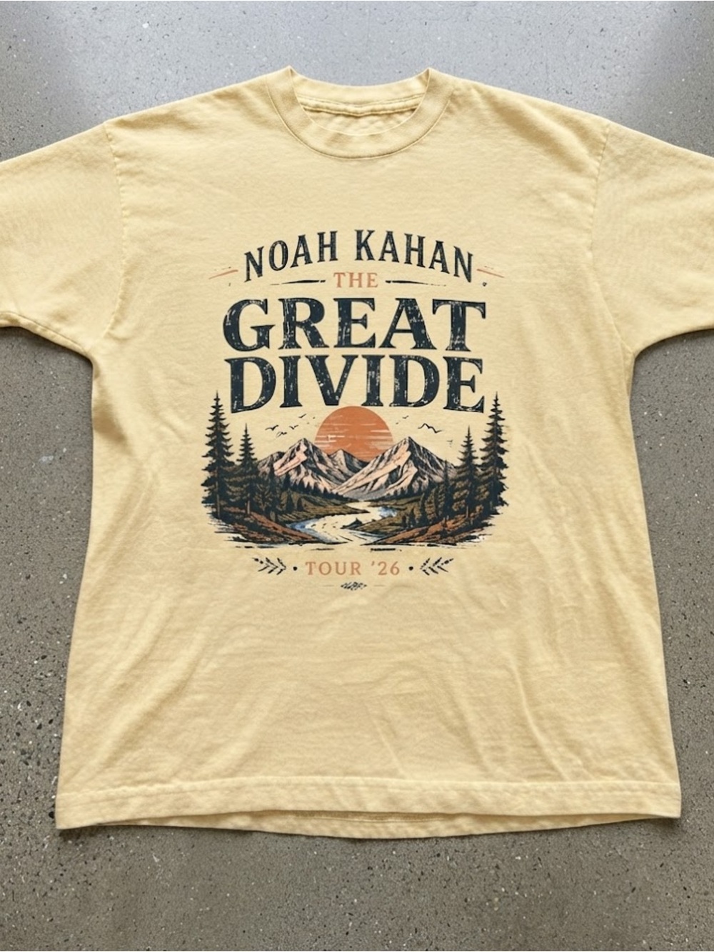 Noah Kahan Graphic Gildan T-Shirt The Great Divide Tour Tee